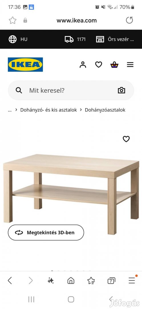 Ikea dohányzóasztal