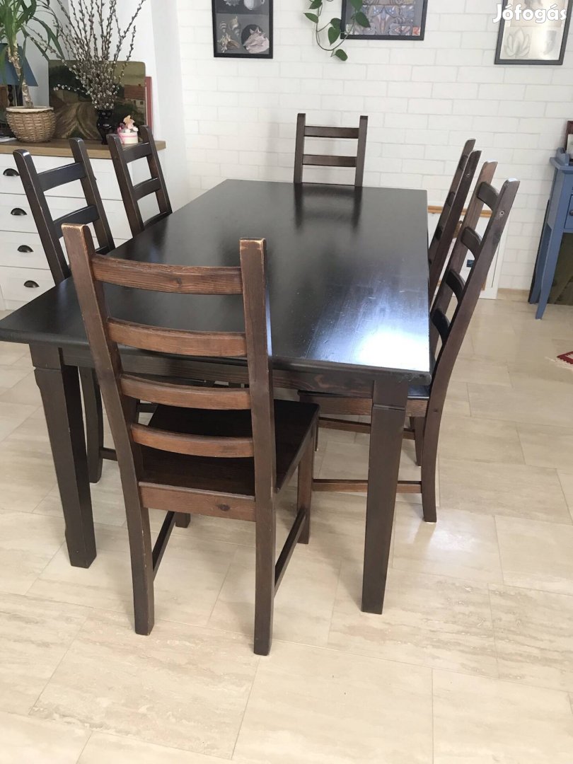 Ikea ebédlő asztal székekkel