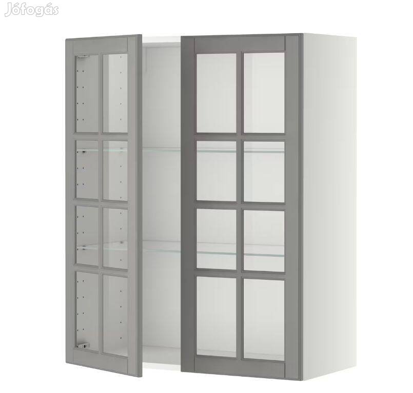 Ikea konyhabútor Metod Faliszekrény, Bodbyn szürke, 100x80