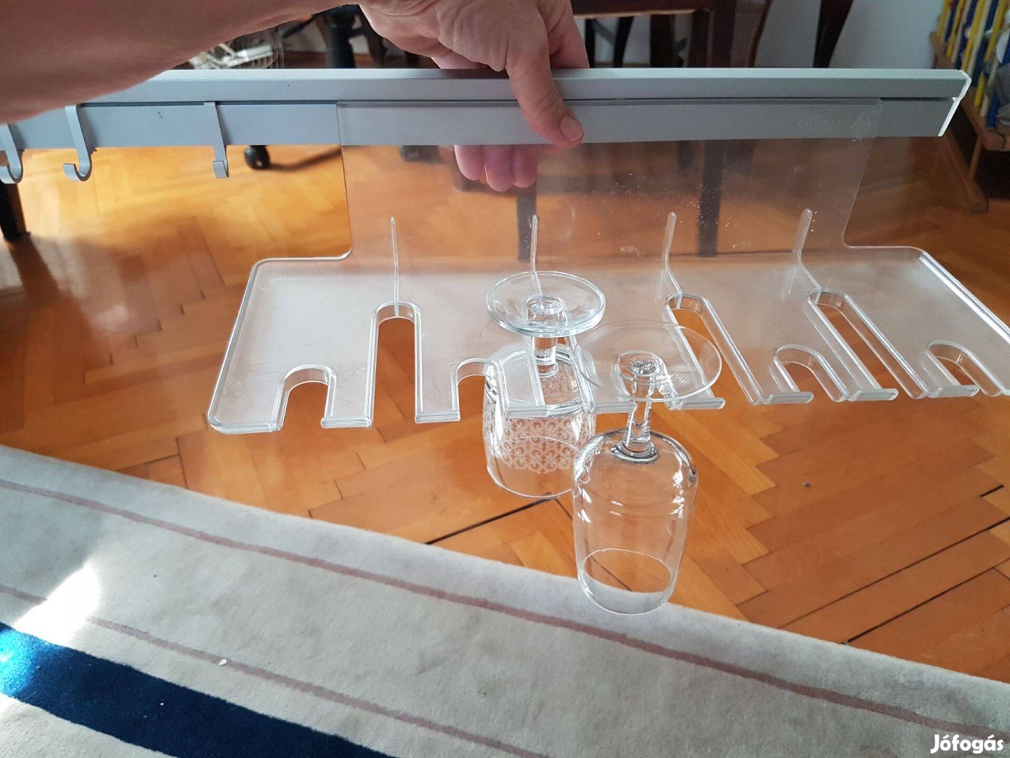 Ikea konyhai talpaspohár akasztó pohártartó 55 cm hosszú