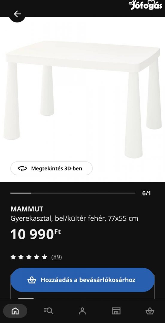 Ikea mammut székek és asztal