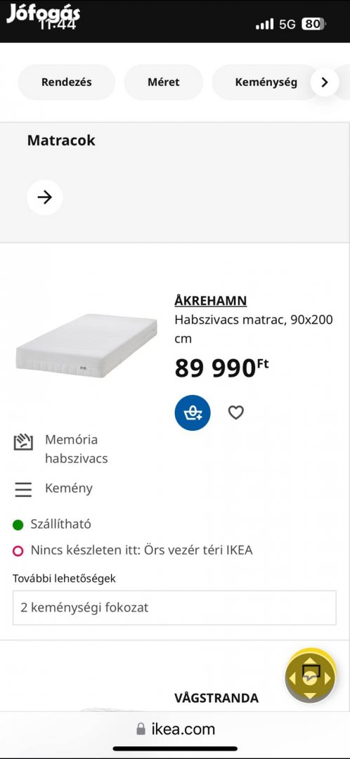 Ikea matrac (új), 90/200