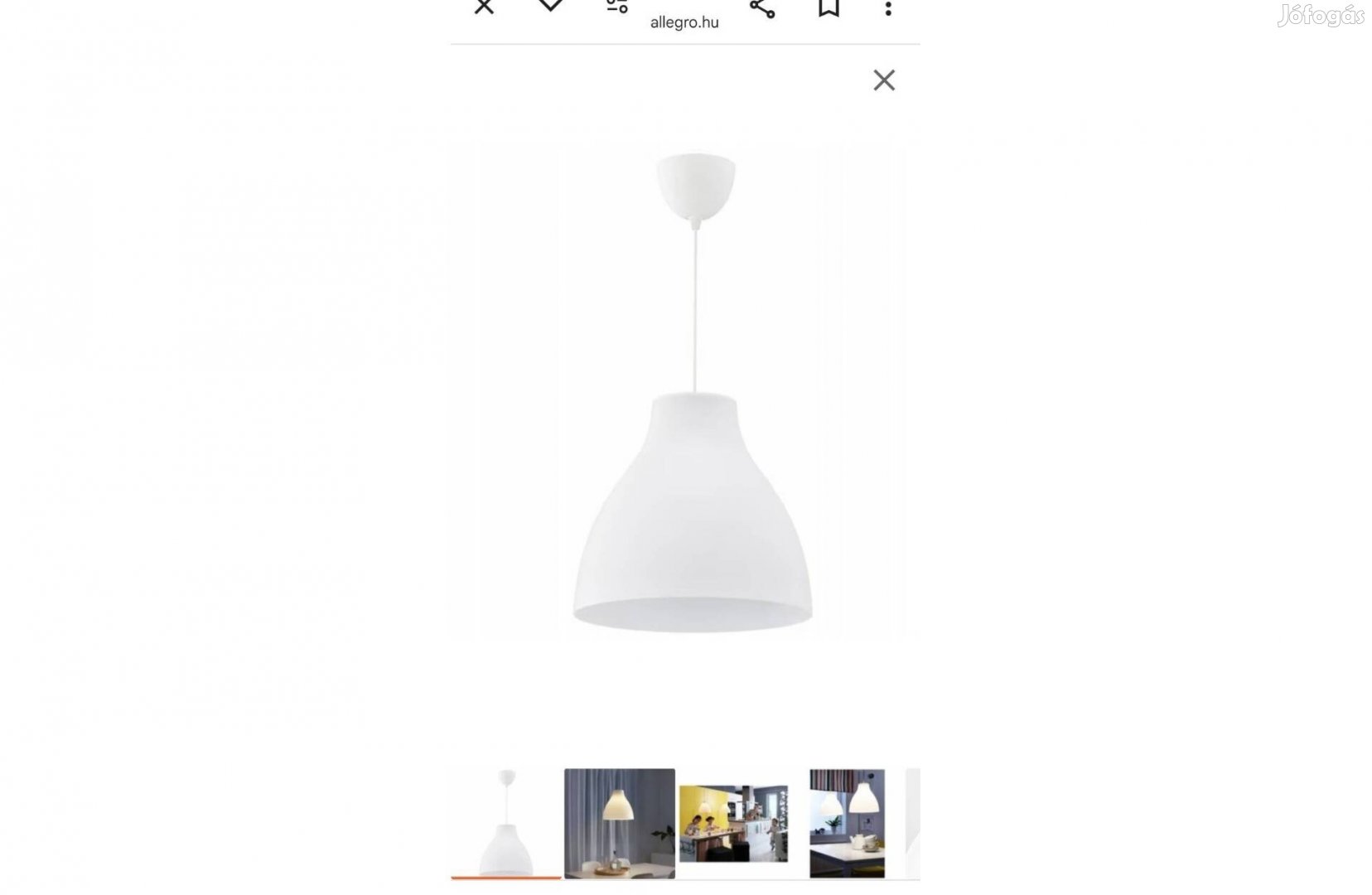 Ikea melodi fehér függőlámpa