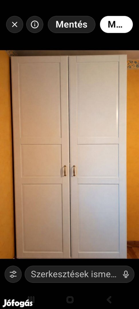 Ikea pax gardróbszekrény, Tyssedal ajtókkal