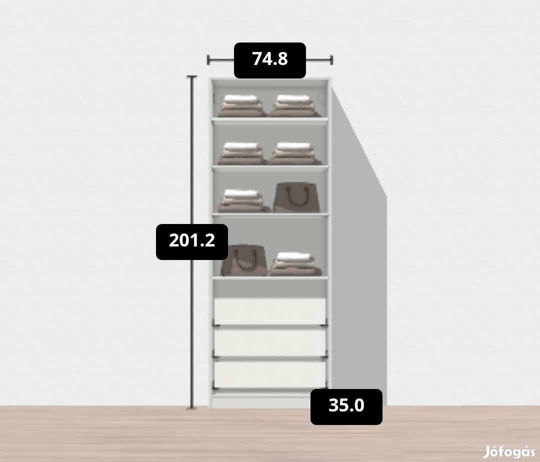 Ikea pax szekrény 201*75*35