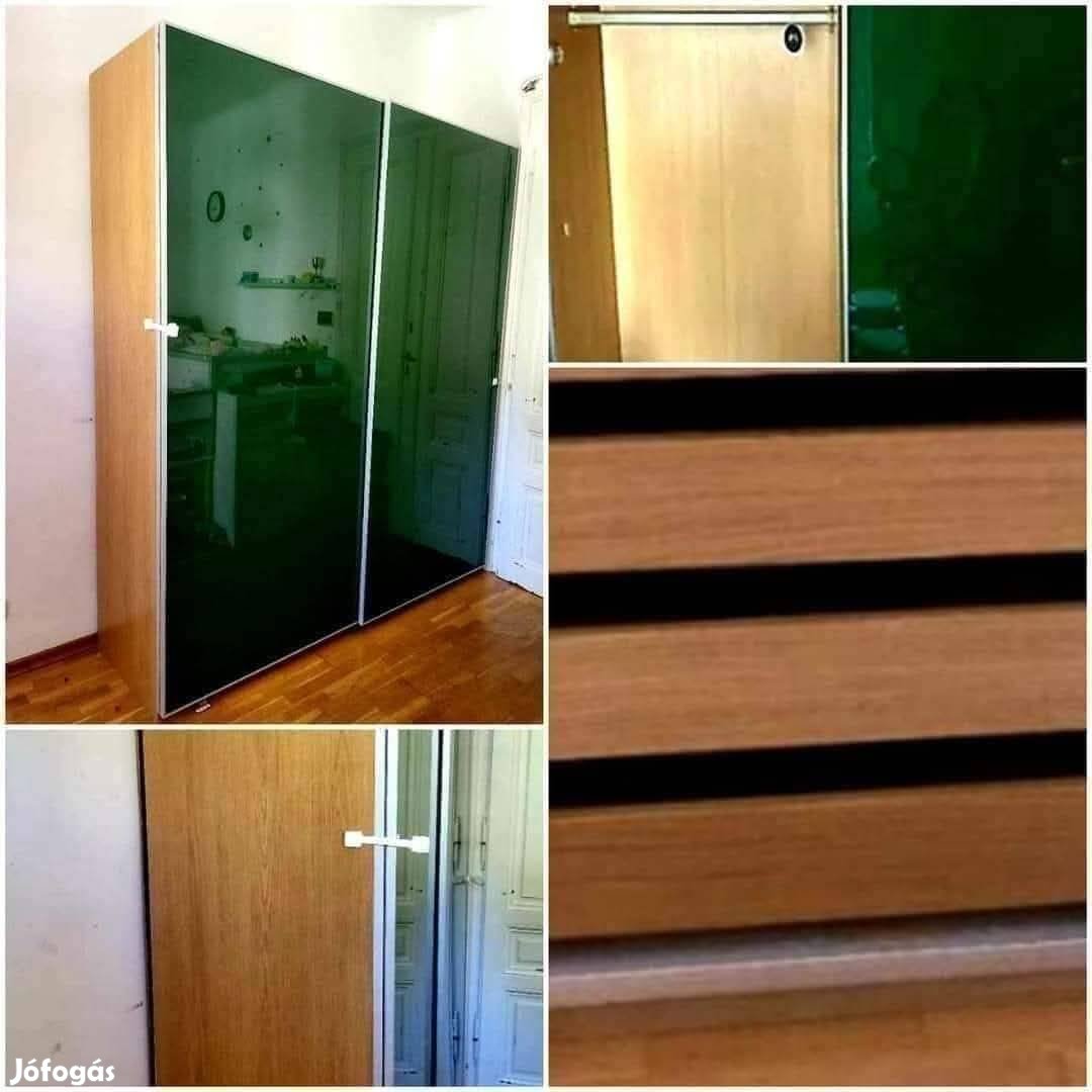 Ikea pax tolóajtós gardróbszekrény szekrény 150x236x60cmikea pax tolóa