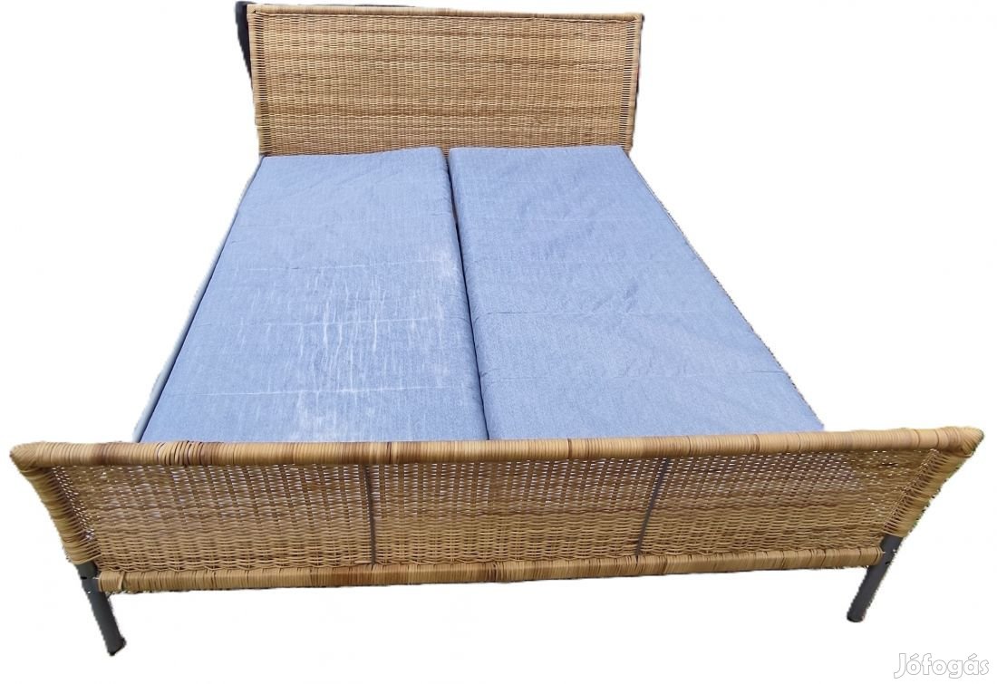 Ikea rattan ágy 160 x 200