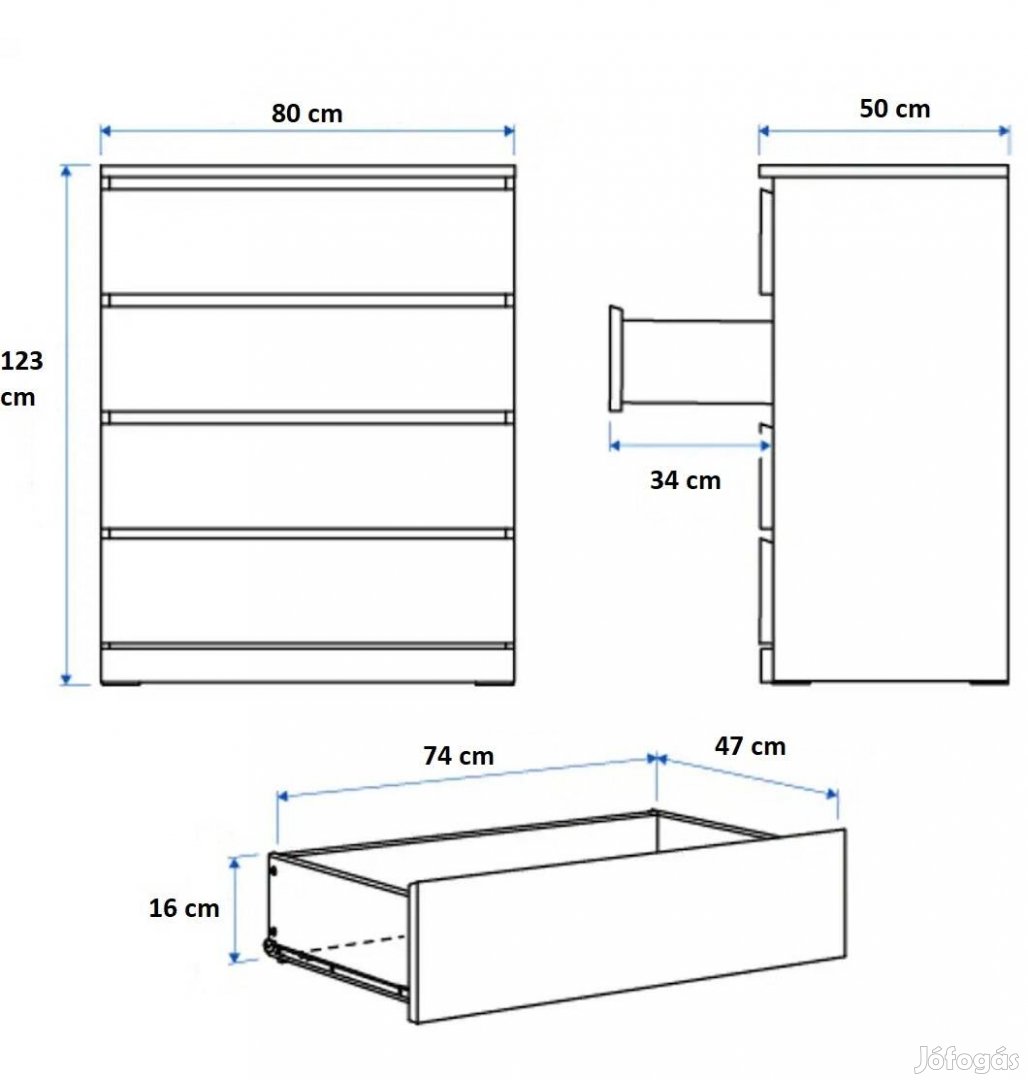 Ikea sokmindent elnyelő 5 fiókos komód