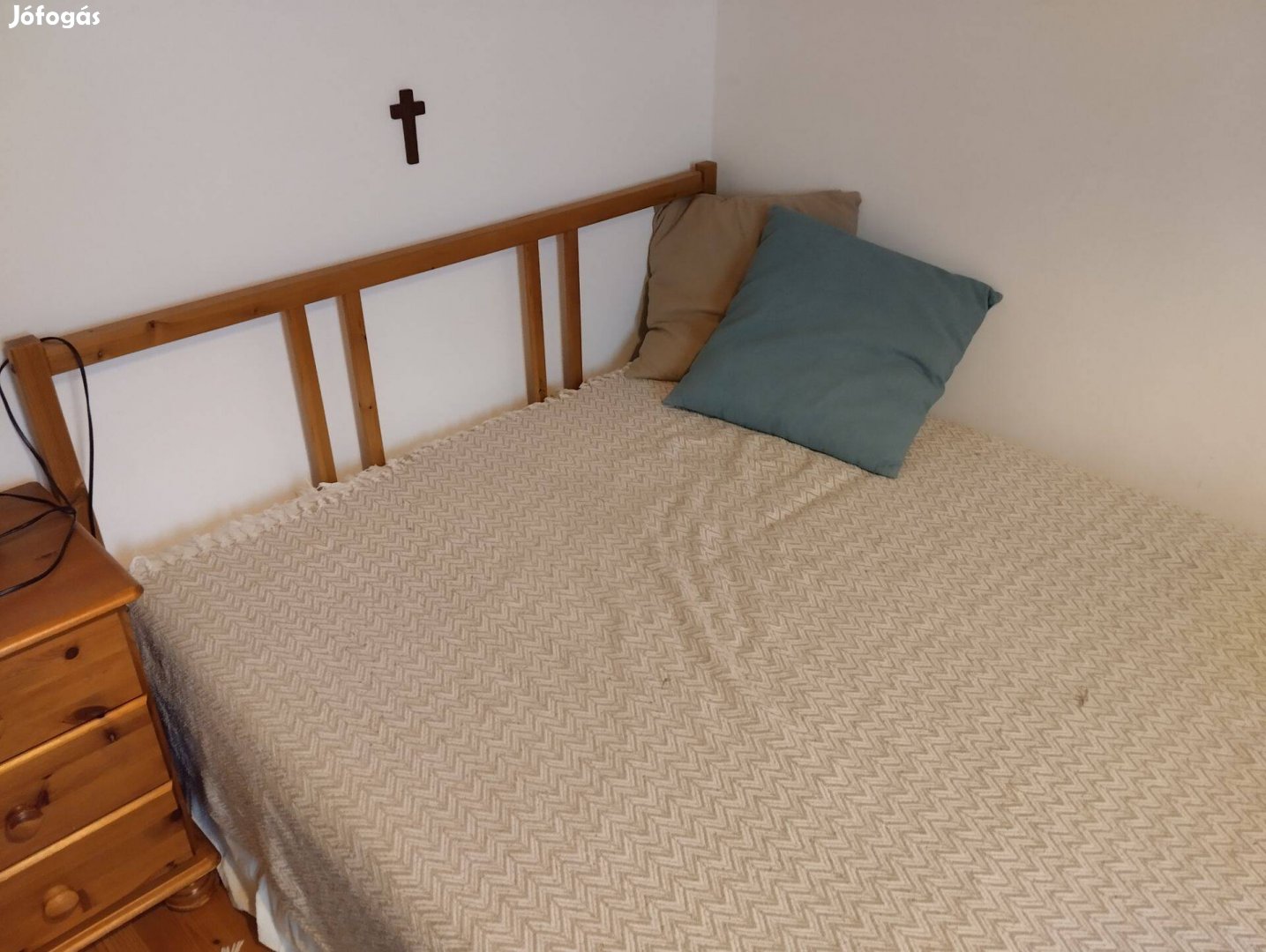 Ikea tömörfa ágy 140x200