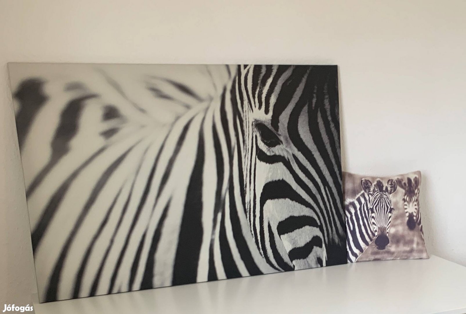 Ikea zebra falikép ajándék párnával