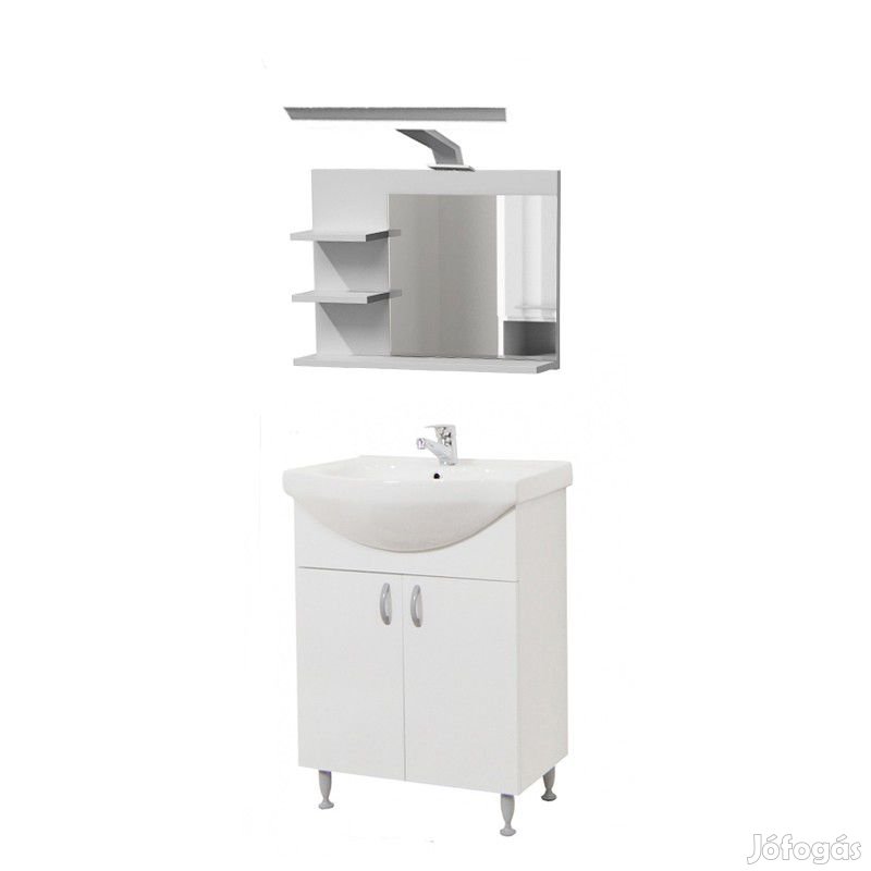 Ikeany 55 fürdőszoba bútor szett mosdóval, Haro L3 fürdőszobai tükrös