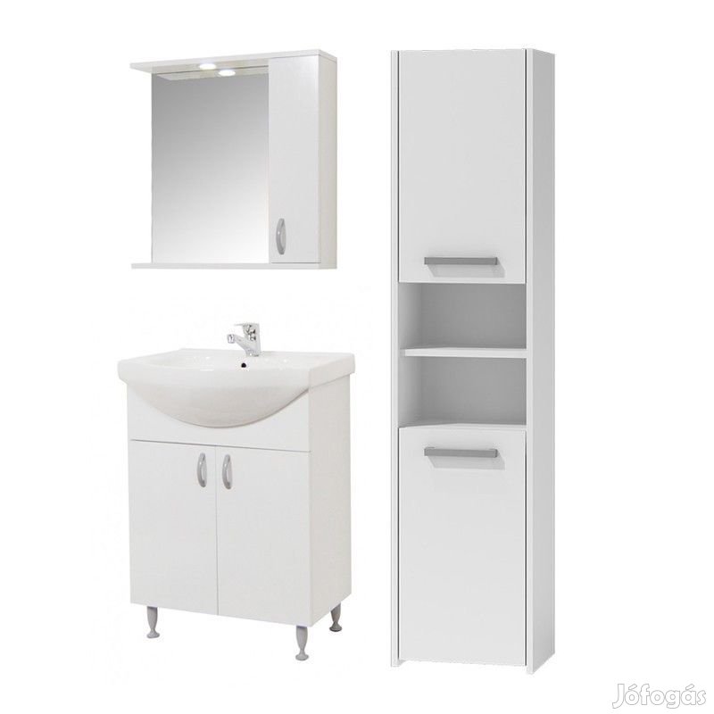 Ikeany 60 fürdőszobai alsószekrény mosdóval Oglio60 tükrös szekrénnye