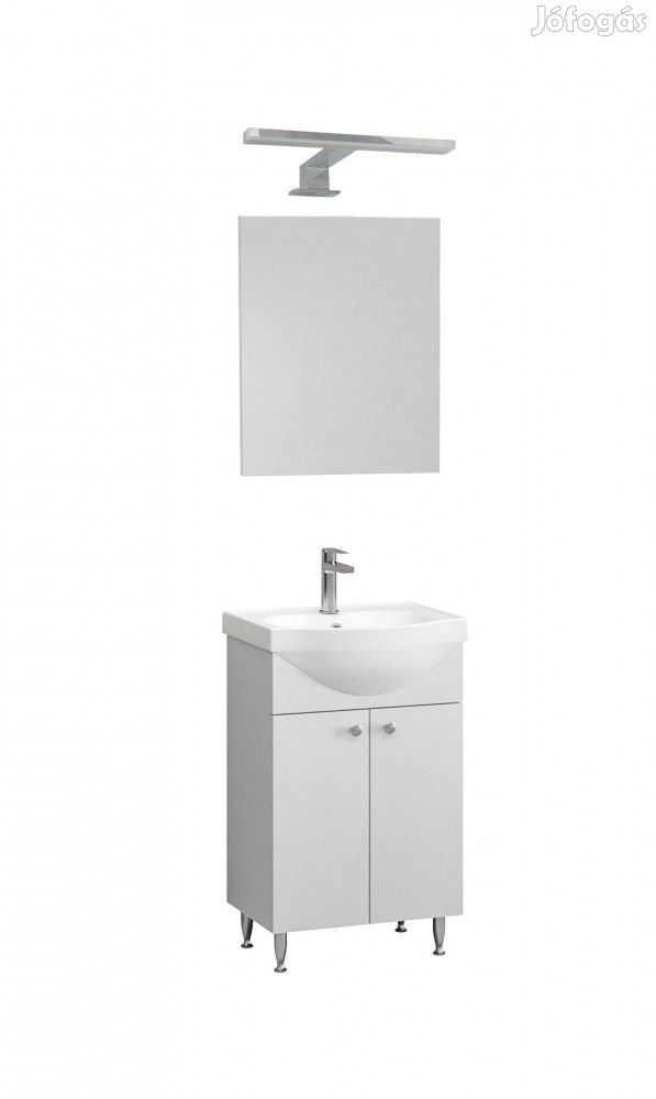 Ikeany fürdőszoba bútor szett mosdóval, tükörrel, Led világítással fe