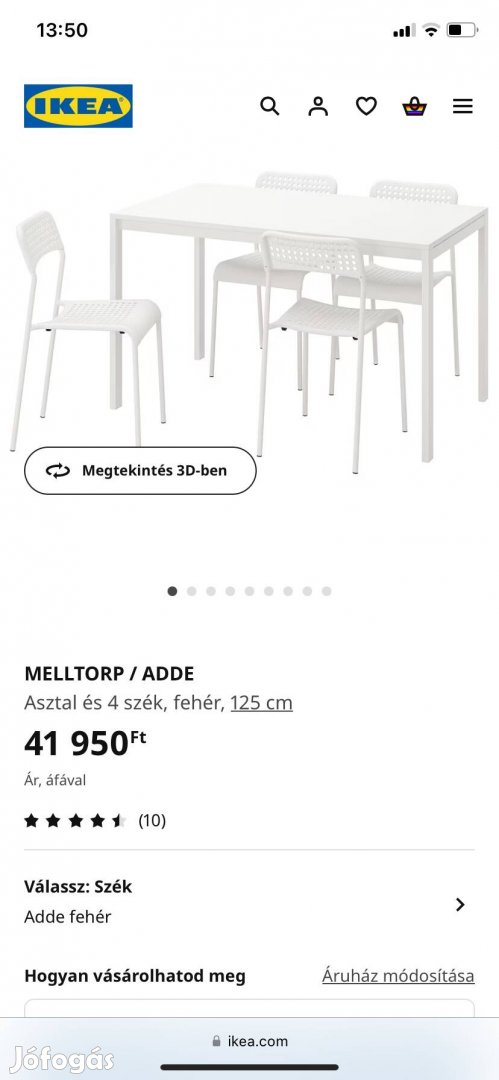 Ikeas asztal 4 székkel!