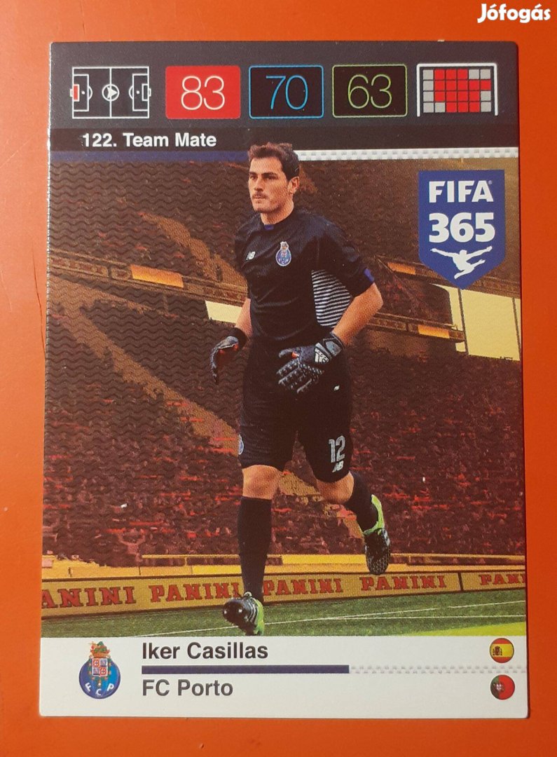 Iker Casillas Panini focis kártya