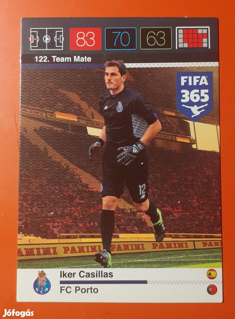 Iker Casillas Panini focis kártya