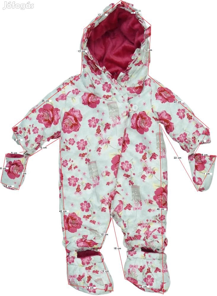 Il Bambino Piccolo Használt (újszerű) Lány Baby overál (Méret: 62)