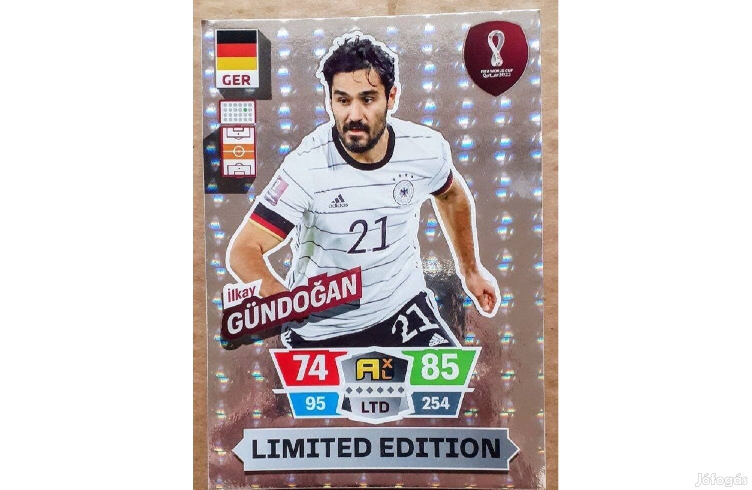 Ilkay Gündogan Németország Limited focis kártya World Cup Qatar 2022