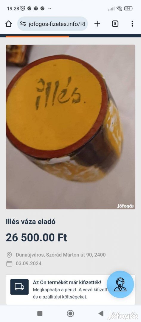 Illés váza eladó