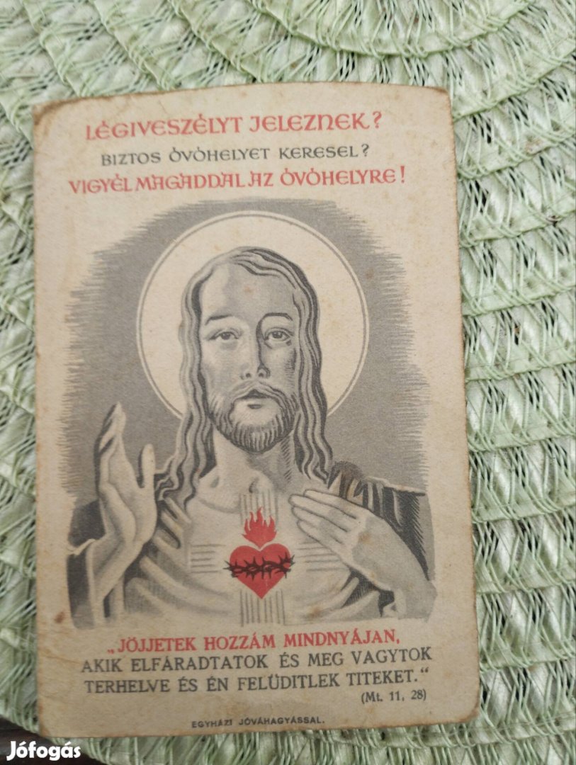 Imádság a bombák ellen, 1944. egyházi kiadás.