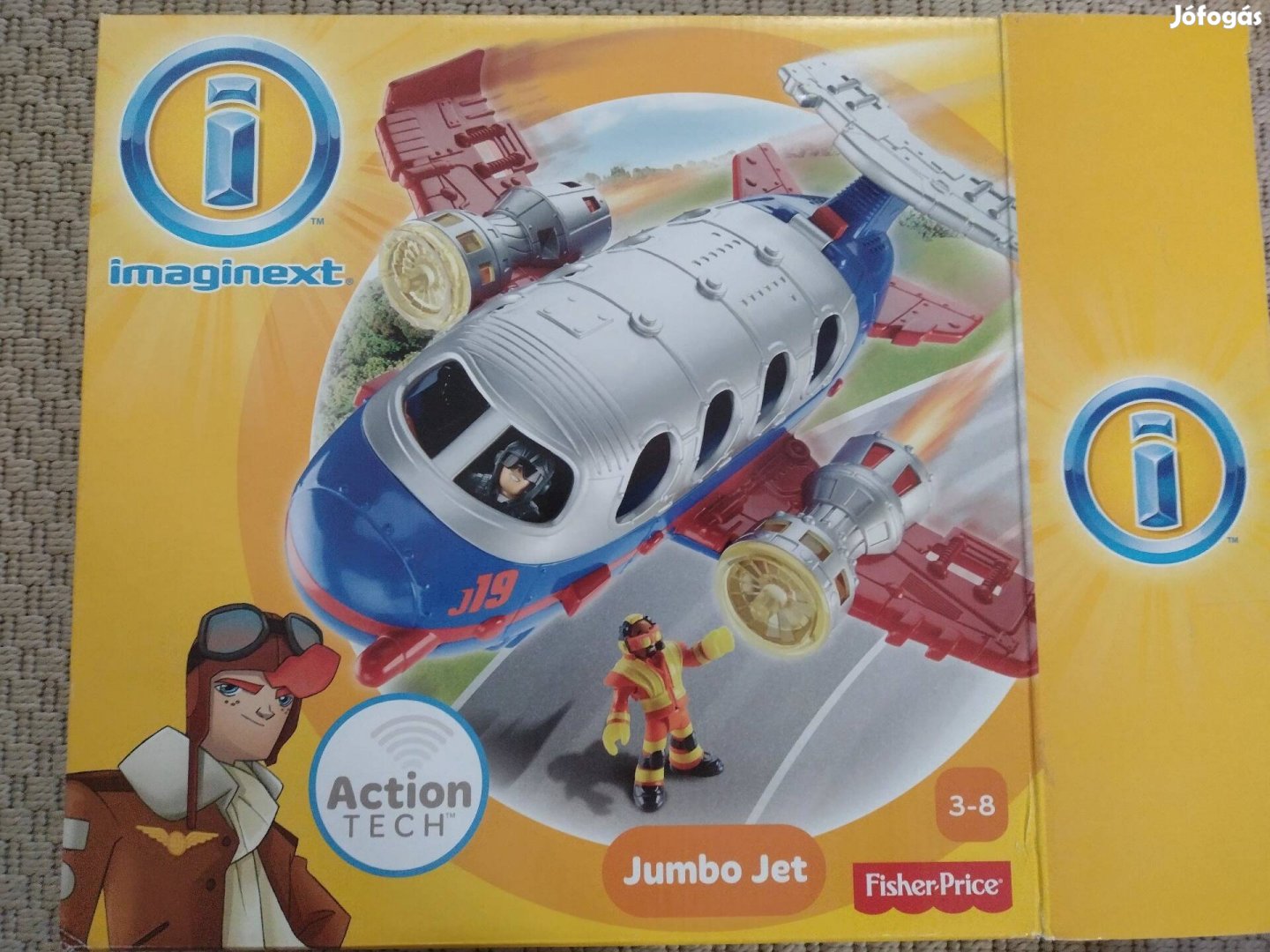 Imaginext Jumbo Jet 2 figurával, beszél, világít, hangot ad