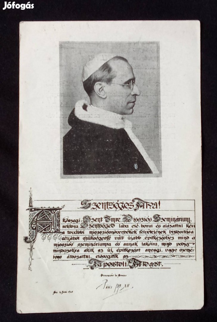 Imalap, imakönyvbe való lap 1941