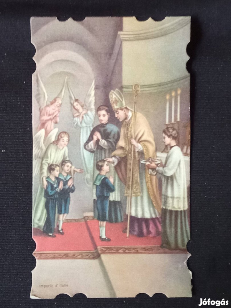 Imalap imakönyvbe való lap, bérmálási emléklap 1955
