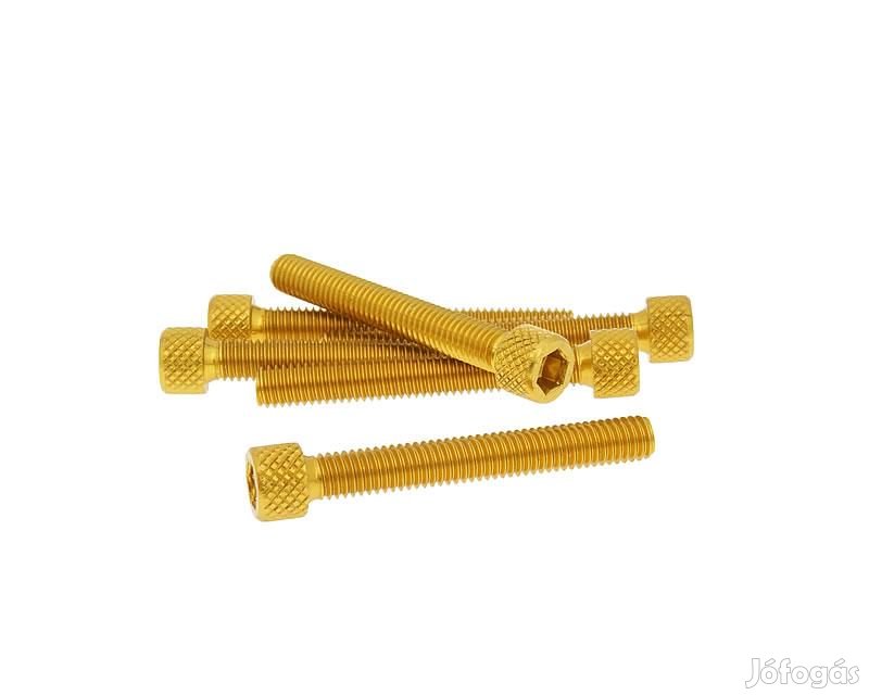 Imbuszfejű eloxált alumínium csavar szett - 6db, M6x45, optikai tuning