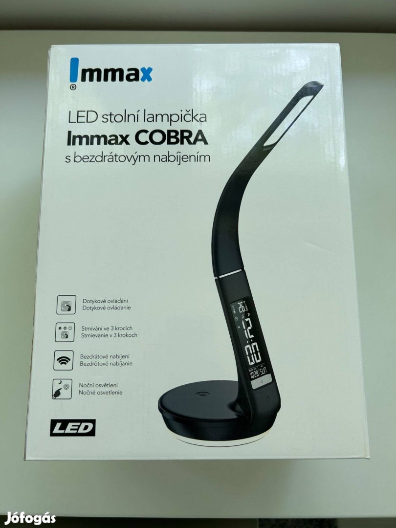 Immax COBRA Led asztali lámpa, fekete (új)