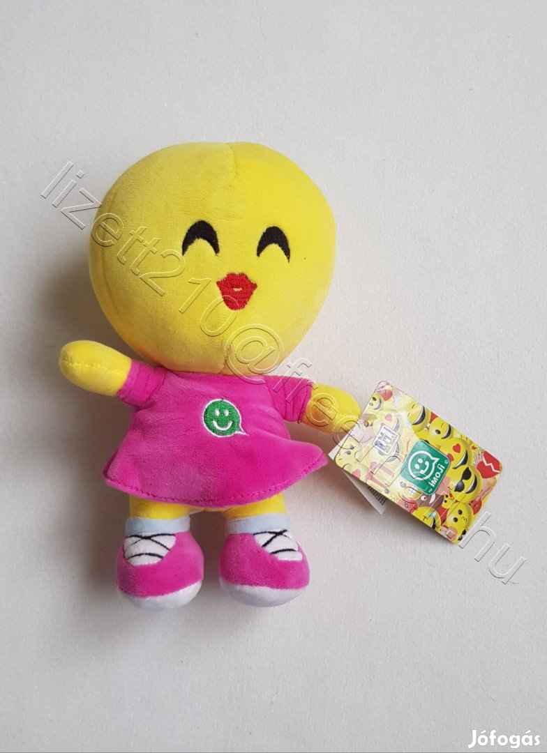 Imoji csókot dobó plüss figura címkés