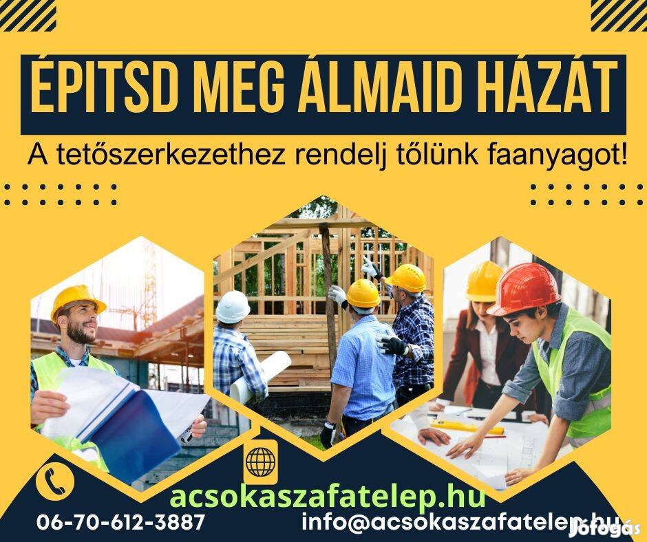 Impregnált 7,5x15x400cm-es Szlovák Szarufa tetőszerkezethez
