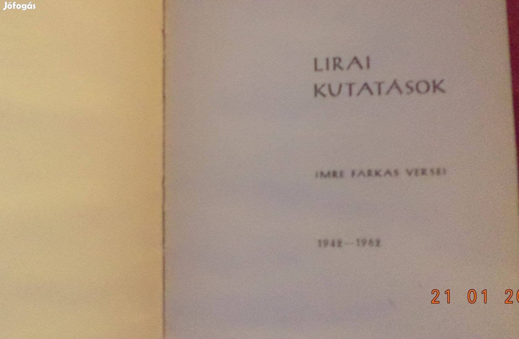 Imre Farkas: Lirai kutatások 1942 - 1962