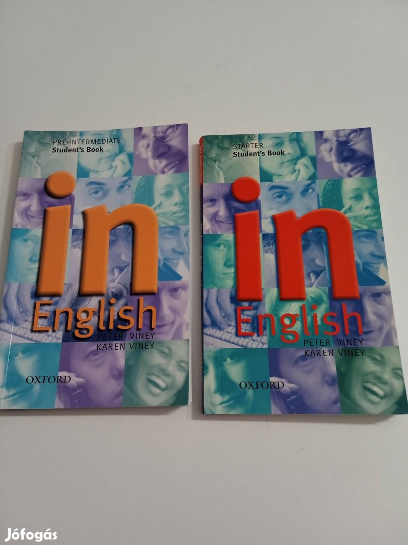 In English - Starter, Pre-Intermediate, nyelvkönyvek 