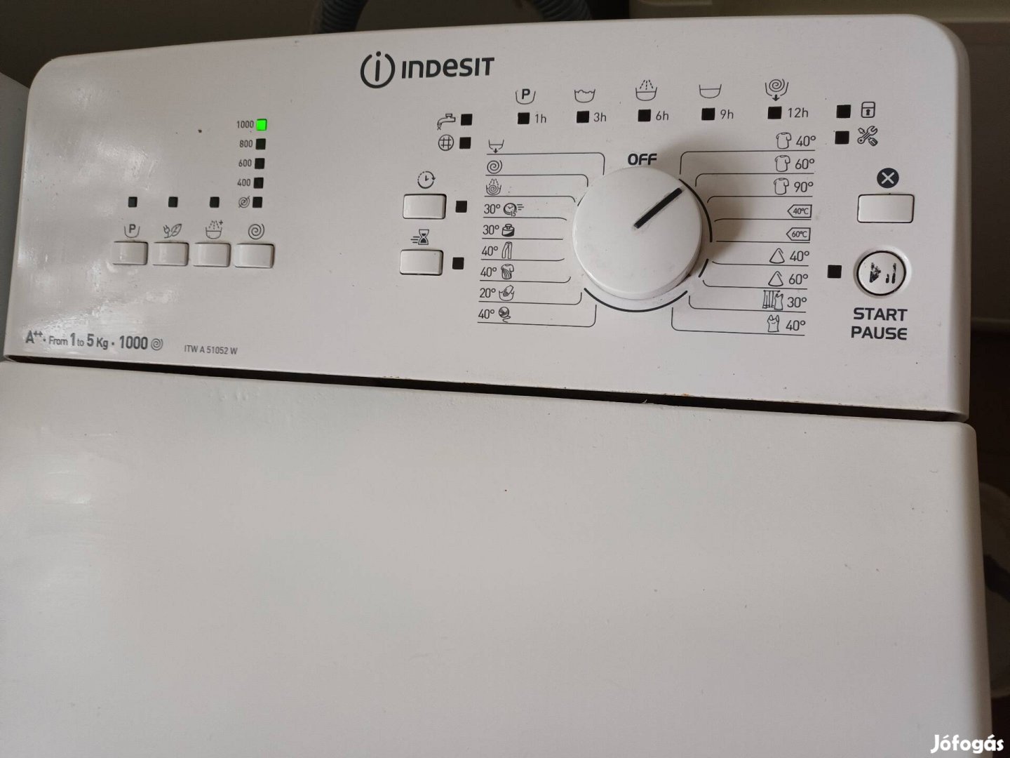 Indesit 5 kg felültöltős mosógép 