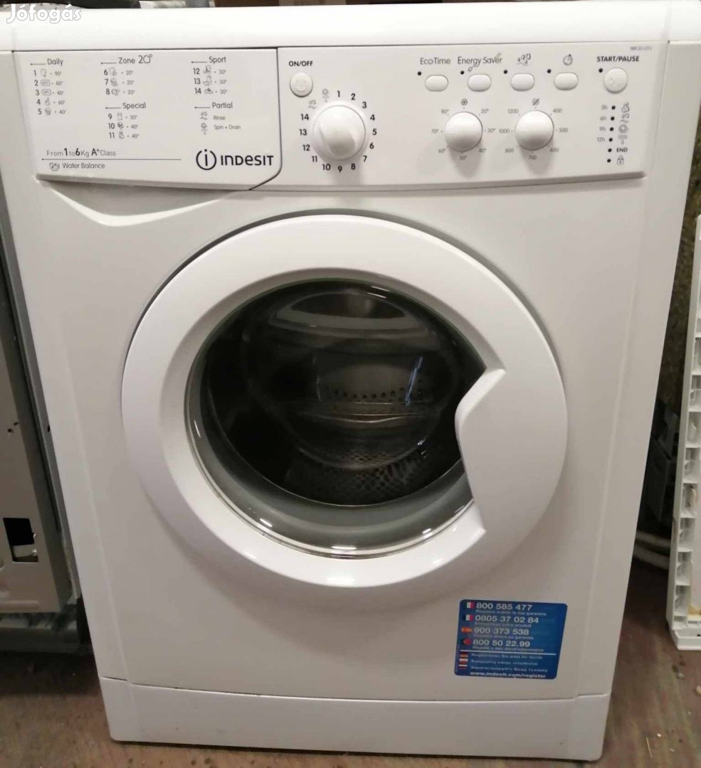 Indesit 6 Kg mosógép