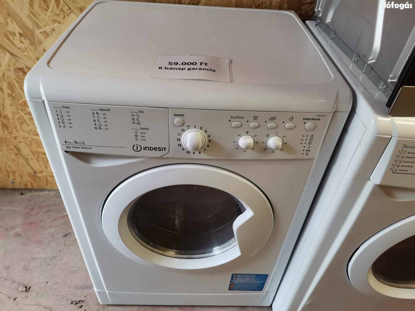 Indesit 6 kg 1000 centrifugával garanciával eladó