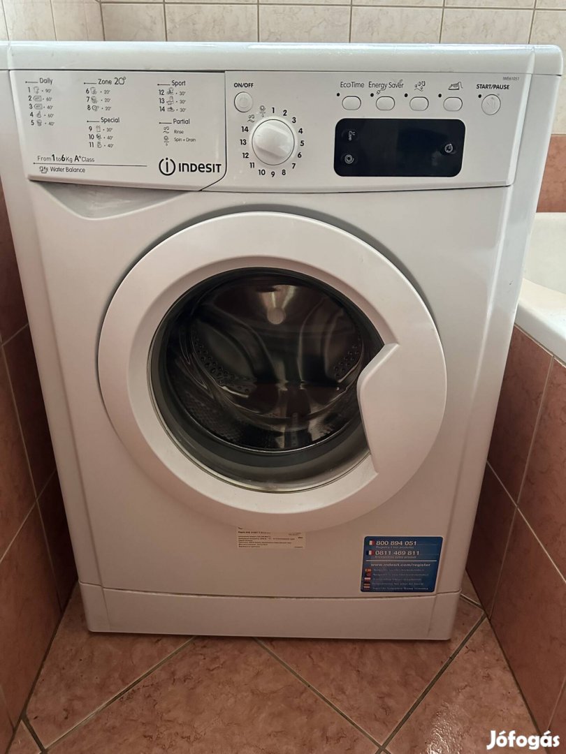 Indesit 6 kg A+ mosógép