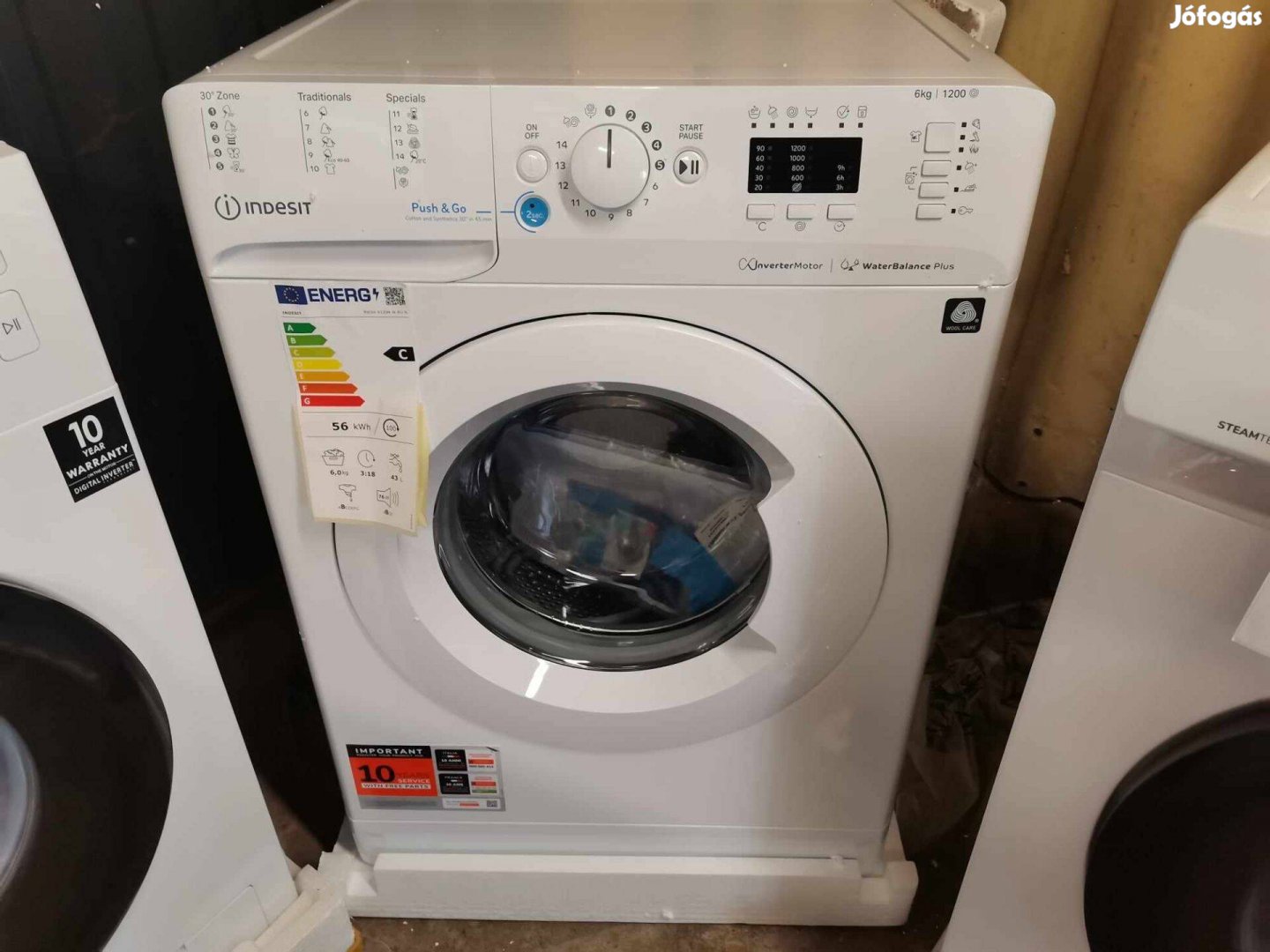 Indesit 6 kg Inverteres mosógép 1200 centrifuga Áruhitelre is