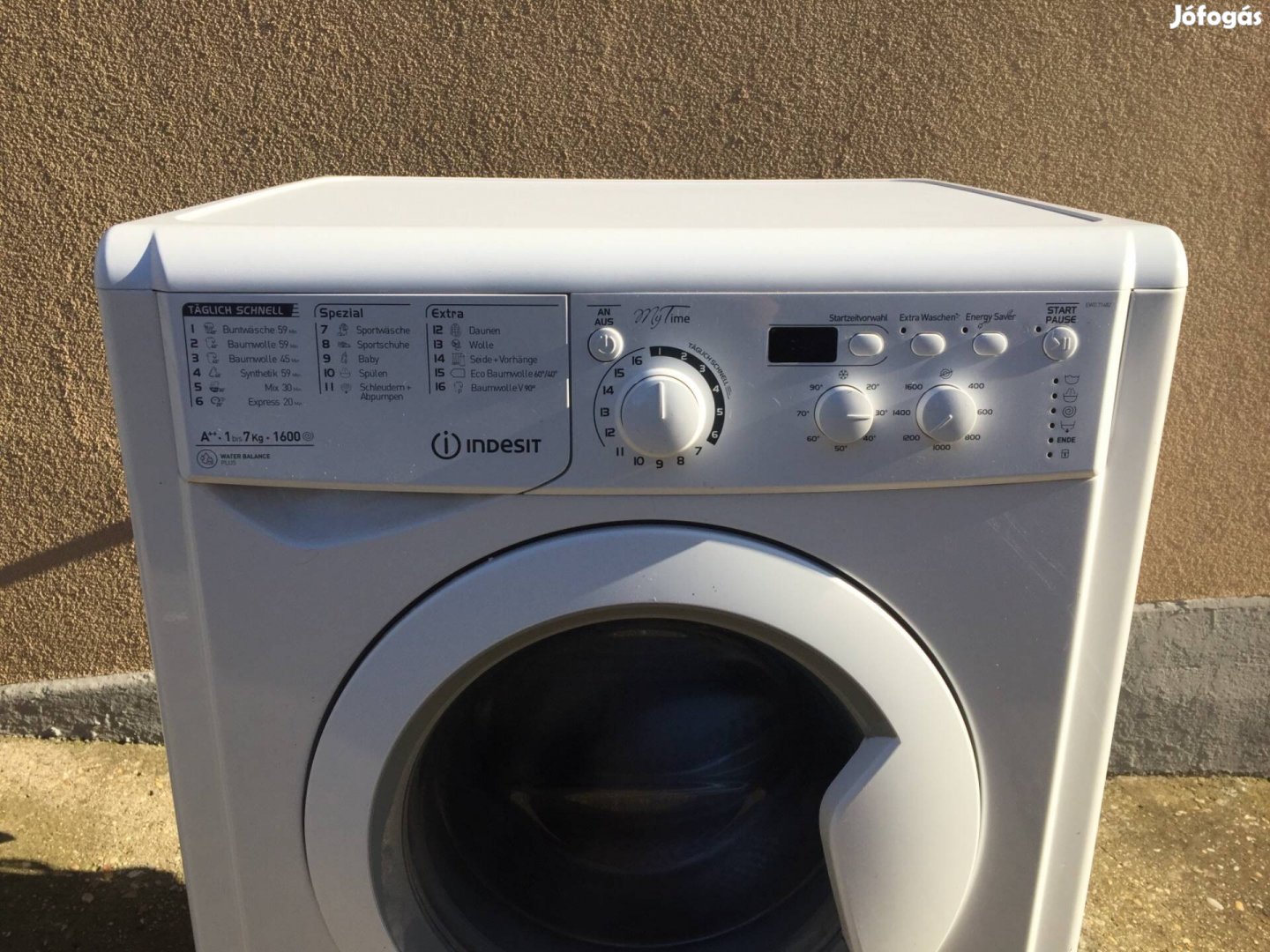 Indesit 7 kg 1600 c mosógép A++ /szép/