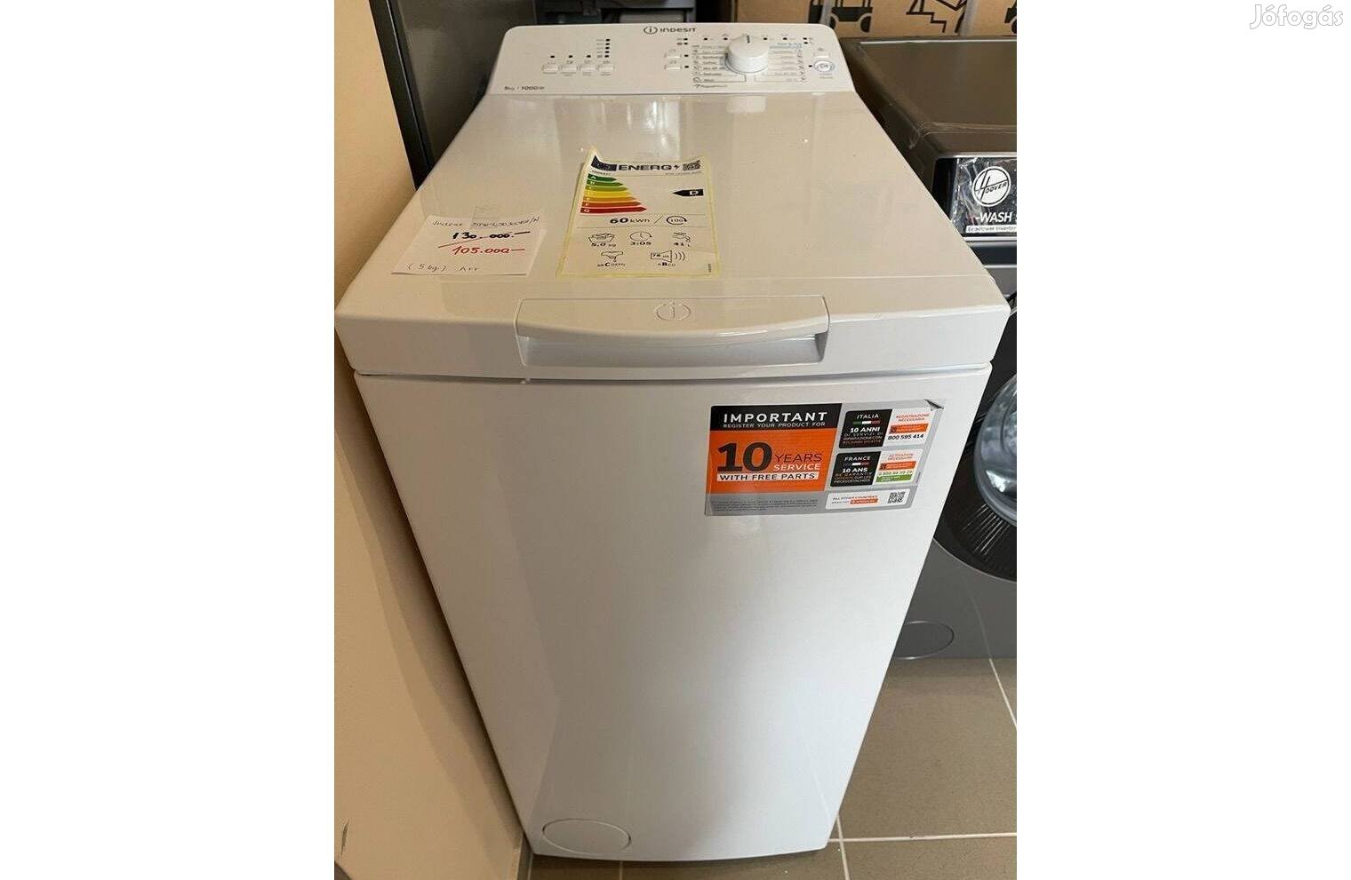 Indesit BTW L50300 EU/N felültöltős mosógép,A++,5kg,1000f.(130e.helyet