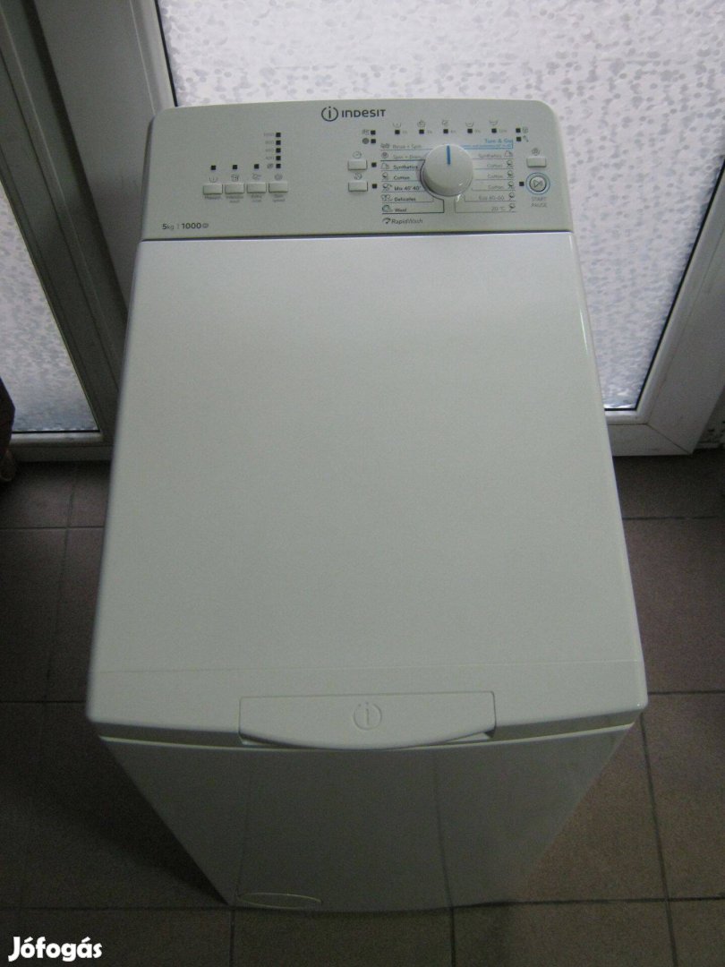 Indesit BTW-L50300 Felültöltős mosógép, Fehér, 6 hónap jótállással!