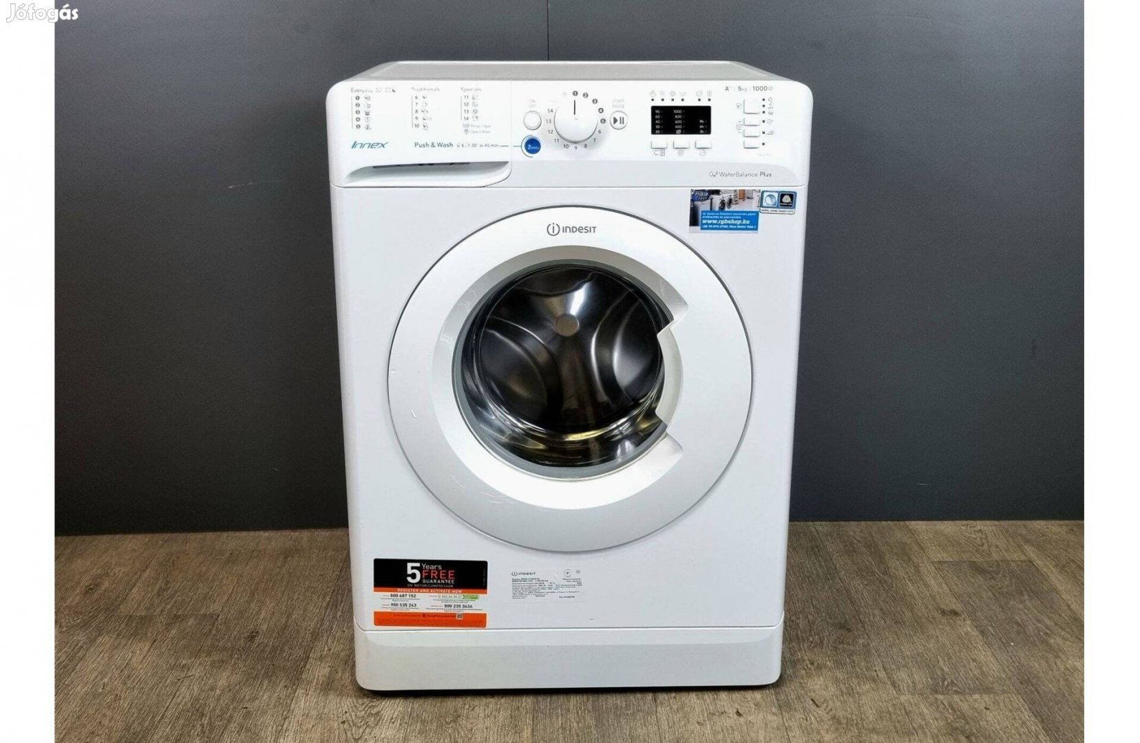 Indesit Bwsa 51052W EU A++ 5kg 1000 f/p Keskeny Felújított Mosógép