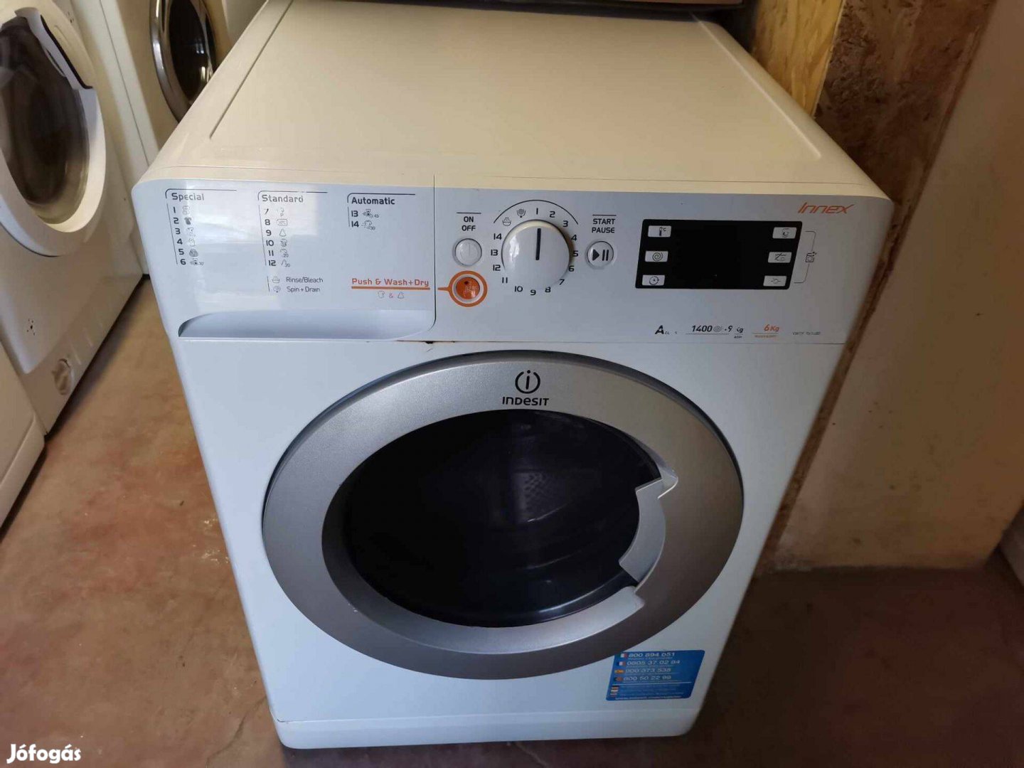 Indesit Innex 9/ 6 kg mosó-szárítógép garanciával eladó