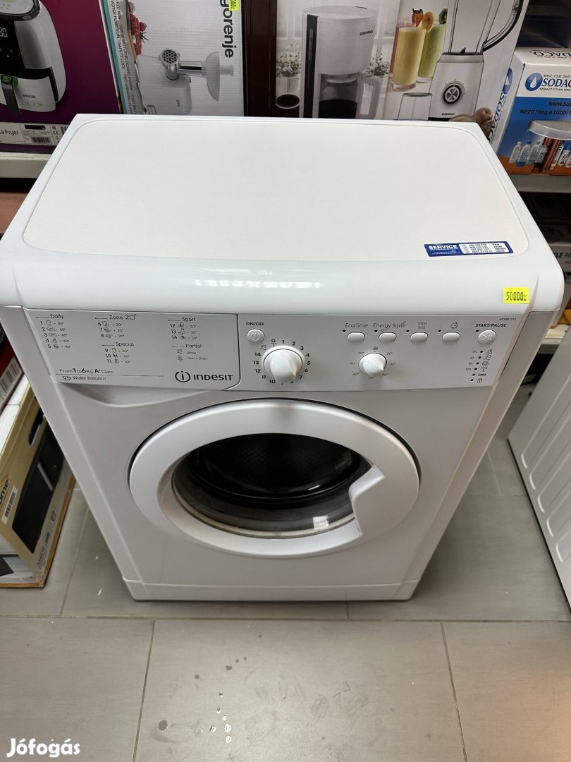 Indesit Iwsb61051C elöltöltős mosógép 6kg 1000' centri