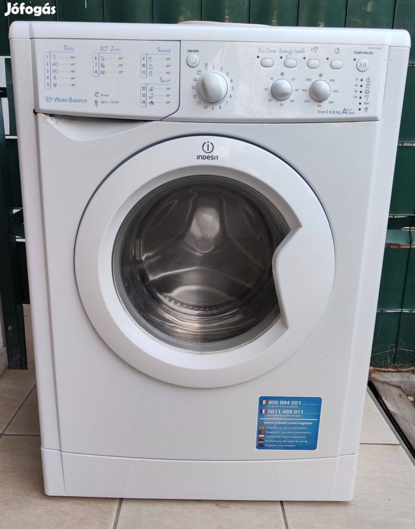 Indesit elöltöltös mosógép 6kg