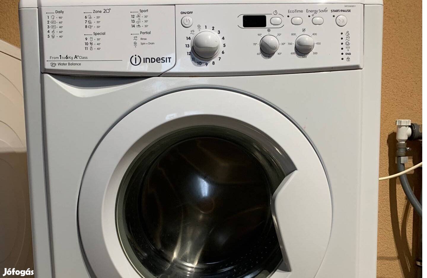 Indesit elöltöltős mosógép (6KG)