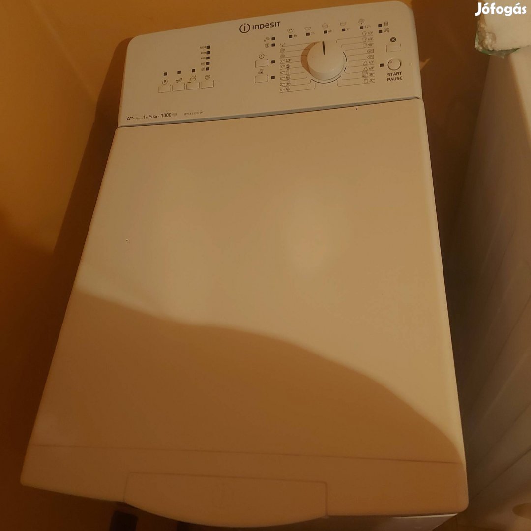 Indesit felültöltős 5kg-os mosógép garanciával eladó 