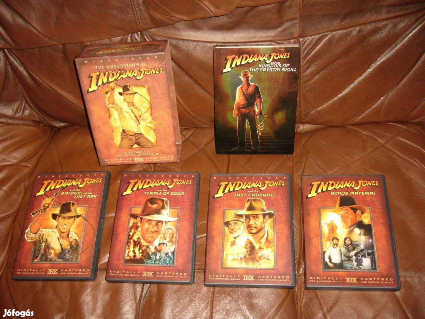 Indiana Jones . 1-4. dvd Díszdoboz teljes sorozat ! Cserélhető