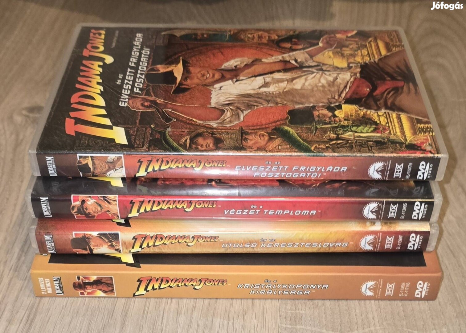 Indiana Jones sorozat 1.-2.-3.-4.  4 rész,5 DVD 