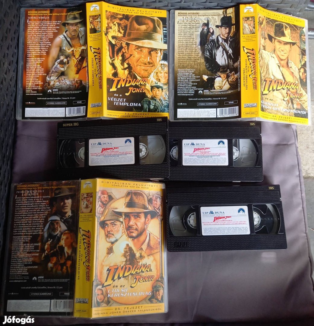 Indiana Jones triológia - kaland vhs - Harrison Ford